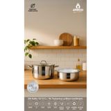 Amboss 4 Parça Cook and Store Paslanmaz Çelik Tencere Saklama Kabı Pratik Set