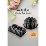 Amboss Ametist 2 Parça Döküm Kek Kalıbı ( Siyah )