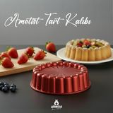 Amboss Ametist 26 cm Döküm Tart Kalıbı Kırmızı Yapışmaz Yüzey ve Eşit Isı Dağılımı ile