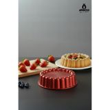 Amboss Ametist 26 cm Döküm Tart Kalıbı (Kırmızı)