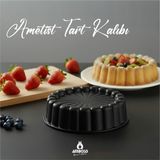 Amboss Ametist Döküm Tart Kalıbı 26 cm Siyah Yapışmaz Yüzey ile Eşit Isı Dağılımı