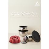 Amboss Bake with Love 10 Parça Karıştırma Kabı & Döküm Kek Kalıbı - Kırmızı