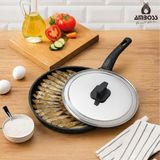 Amboss Döküm Granit Kapaklı Balık Tavası 34 cm - Siyah