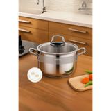 Amboss Saphire 24 Cm Derin Tencere - Cam Kapak