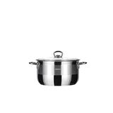 Amboss Saphire 26x16 cm Derin Tencere Cam Kapak 8 lt