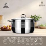 Amboss Saphire Paslanmaz Çelik 18 cm Derin Tencere