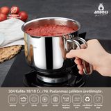 Amboss Saphire Paslanmaz Çelik Sütlük 16 cm - LON-0014
