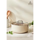 Amboss Sera Nova Doğal Seramik Derin Tencere 20 CM 2.8 L - Latte Krem