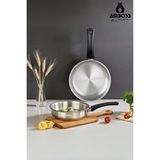 Amboss Siena Pro 2 Parça Paslanmaz Çelik Tava Seti Gri