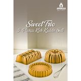 Amboss Sweet Trio 3 Parça Kek Kalıbı Seti - Sarı