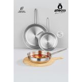 Amboss Vento Steel İndüksiyon Tabanlı 3 Parça Tava Seti 20-24-28 cm