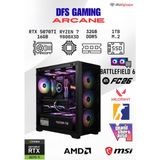 AMD Dfs Gamıng Arcane Ryzen 7 7800X3D-B650M-RTX 5070 Tı 16GB-32GB Ddr5 Ram-1tb M.2 Ssd-Masaüstü Oyuncu Bilgisayarı - Siyah - Yok