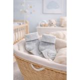 Amelio Kids Amélio Kids Gri Organik Pamuk Katlamalı Unisex Yenidoğan Soket Çorap - 0 - 10 Ay