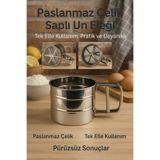 Amentes Metal Lüx Paslanmaz Çelik Pratik Un Eleği Pasta Malzemeleri, Paslanmaz Çelik Un Ve Şeker Eleği Elek