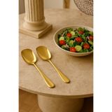 Amentes Pratik 1 ADET Paslanmaz Gold Çelik Lüx Servis Salata Kaşığı Spatula Çelik Yemek Servis Kaşığı