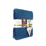 American Kennel Club Premium Kadife Sherpa Evcil Hayvan Battaniyesi Köpekler ve Kediler için Yumuşak ve Sıcak Evcil Hayvan Battaniyesi - 101,6 cm x 76,2 cm - Lacivert