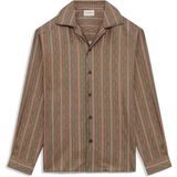 American Rag Cie 100% Ipek La Chemise Rayure Fleuries Gül Desenli Erkek Gömlek - Açık Pembe - XL