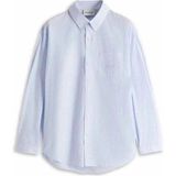 American Rag Cie 100% Pamuk Mavi Çizgili Uzun Kollu Gömlek - 'drôle' Nakışlı Şıklık - 2XL - Açık Mavi