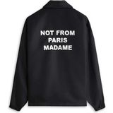 American Rag Cie Siyah Su Geçirmez La Veste Slogan Ceket - Not From Paris Madame Yazılı - XS