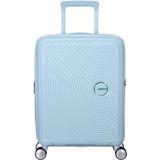 American Tourister Açık Mavi Soundbox - Körüklü 55/20 Kabin Boy Sert Valiz