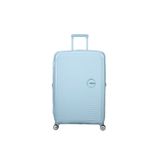 American Tourister Açık Mavi Soundbox - Körüklü 77 cm Büyük Sert Valiz