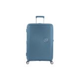 American Tourister Mavi Soundbox - Körüklü 77 cm Büyük Sert Valiz