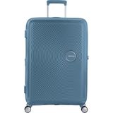 American Tourister Mavi Soundbox - Körüklü 77/28 Büyük Boy Sert Valiz - Active Blue