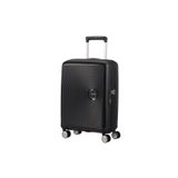 American Tourister Siyah Soundbox - Körüklü 55 cm Kabin Boy Sert Valiz