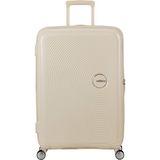 American Tourister Soundbox Krem 77/28 Körüklü Büyük Boy Sert Valiz