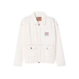 American Vintage Denim Ceket, S, 5003243225, Kırık Beyaz, Erkek