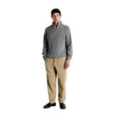 American Vintage Dik Yaka Oversize Kazak, S, 5003243208, Gri Melanj, Erkek