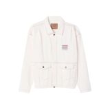 American Vintage Kırık Beyaz Denim Ceket, M/L, 5003243225, Kırık Beyaz, Erkek