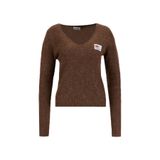 American Vintage V Yaka Kazak, L, 5003308946, Kiremit, Kadın