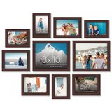 Americanflat 10 Parça Maun Galerisi Duvar Resim Çerçevesi Seti 8x10, 5x7, ve 4x6. Kırılmaya Dayanıklı Cam. Duvar veya Masa için Resim Çerçeveleri - Asma Donanımı ve Şövale Stantları Dahildir