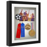 Americanflat 11x14 Gölge Kutusu Çerçeve Siyah 9x12 Mat ve Yumuşak Keten Arka - Duvar veya Masa Üstü Ekran için Tasarlanmış Ahşap ve Kırılmaya Dayanıklı Camlı Büyük Gölge Kutusu Çerçevesi