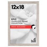 Americanflat 12x18 Poster Çerçevesi Driftwood - Cilalı Pleksiglaslı Kompozit Ahşap - Duvar için Yatay ve Dikey Formatlar Dahil Asma Donanımı ile