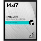 Americanflat 14x17 Siyah Poster Çerçevesi - Parlak Pleksiglaslı İnce Kenarlıklı Fotoğraf Çerçevesi - Duvar için Yatay ve Dikey Formatlar