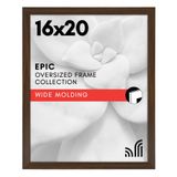 Americanflat 16 x 20 Ceviz Poster Çerçevesi - Cilalı Pleksiglaslı Kompozit Ahşap - Duvar için Yatay ve Dikey Biçimler Dahil Asma Donanımı
