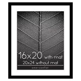 Americanflat 16 x 20 Mat veya 20 x 24 Resim Çerçevesi Matsız Siyah Pleksiglas Kapaklı Ahşap ve Duvar için Yatay ve Dikey Formatlar için Asma Donanımı Dahil