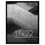Americanflat 17x22 Siyah Poster Çerçevesi - Parlak Pleksiglaslı İnce Kenarlıklı Fotoğraf Çerçevesi - Duvar için Yatay ve Dikey Formatlar