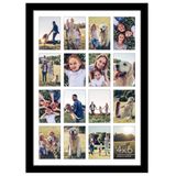 Americanflat 18x16 Kolaj Resim Çerçevesi - (16) 4x6 Resim Çerçevesi Açıklıkları veya Bir 18x16 Fotoğraf Çerçevesi olarak kullanın - Ahşap Tasarlanmış, Cilalı Pleksiglas, Duvar için Asma Donanımı