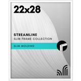 Americanflat 22x28 Beyaz Poster Çerçevesi - Parlak Pleksiglaslı İnce Kenarlıklı Fotoğraf Çerçevesi - Yatay veya Dikey Görüntü Formatı için Asma Donanımlı Duvar Resim Çerçevesi