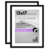 Americanflat 33x43 cm Poster Çerçevesi 2'li Set, Siyah, Pleksiglas Kapaklı, 25x36 cm Mat ile veya 33x43 cm Matsız Kullanım, Duvar Asma Sistemi