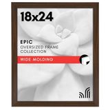 Americanflat Cilalı Pleksiglas ile 18x24 Poster Çerçevesi - Epik Koleksiyon - Ahşap Galeri Duvar Çerçeveleri - Duvar Teşhir için Geniş Fotoğraf Çerçevesi - Ceviz