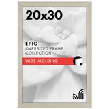 Americanflat Gri 20x30 Poster Çerçevesi - Cilalı Pleksiglaslı Kompozit Ahşap - Duvar için Yatay ve Dikey Biçimler Dahil Asma Donanımı ile Birlikte
