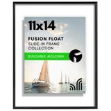 Americanflat Kırılmaya Dayanıklı Camlı 11x14 Yüzer Resim Çerçevesi - 8x10 Fotoğraf veya Daha Küçük - Kaydırmalı Fotoğraf Çerçevesi - Fusion Float Koleksiyonu - Masa Üstü veya Duvar için Yüzer Çerçeve