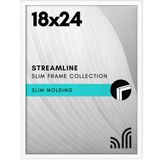 Americanflat Parlak pleksiglaslı 18x24 Poster Çerçevesi - Streamline Koleksiyonu - Duvar Ekranı için İnce Bordür Resim Çerçevesi - Asma Donanımı Dahildir - Beyaz