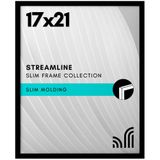 Americanflat Siyah 17x21 Resim Çerçevesi - Parlak Pleksiglaslı İnce Kenarlıklı Fotoğraf Çerçevesi - Yatay veya Dikey Görüntü Formatı için Asma Donanımlı Duvar Resim Çerçevesi