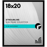 Americanflat Siyah 18x20 Resim Çerçevesi - Parlak Pleksiglaslı İnce Bordürlü Fotoğraf Çerçevesi - Yatay veya Dikey Görüntü Formatı için Asma Donanımlı Duvar Resim Çerçevesi