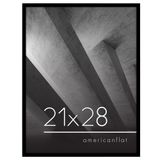Americanflat Siyah 21x28 Poster Çerçevesi - Parlak Pleksiglaslı İnce Kenarlıklı Fotoğraf Çerçevesi - Yatay veya Dikey Görüntü Formatı için Asma Donanımlı Duvar Resim Çerçevesi